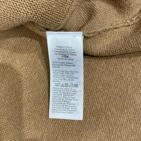 J Crew Camel One Button Schoolboy Cardigan Blazer Sweater M Cotton Preppy - Picture 6 of 6